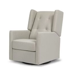 Austen Swivel Glider In Eco-Performance Fabric - Performance Grey Eco-Twill