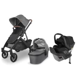 UPPAbaby VISTA V2 And MESA Max Travel System - Greyson Charcoal Melange/Jake Charcoal Black