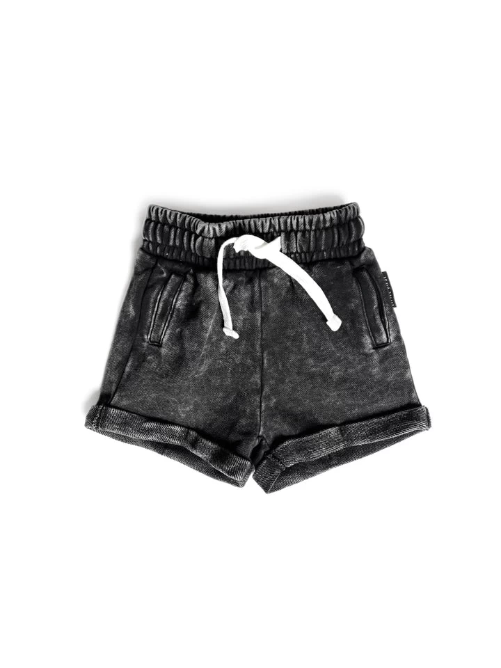 LB Acid Wash Shorts - Black - Image 6