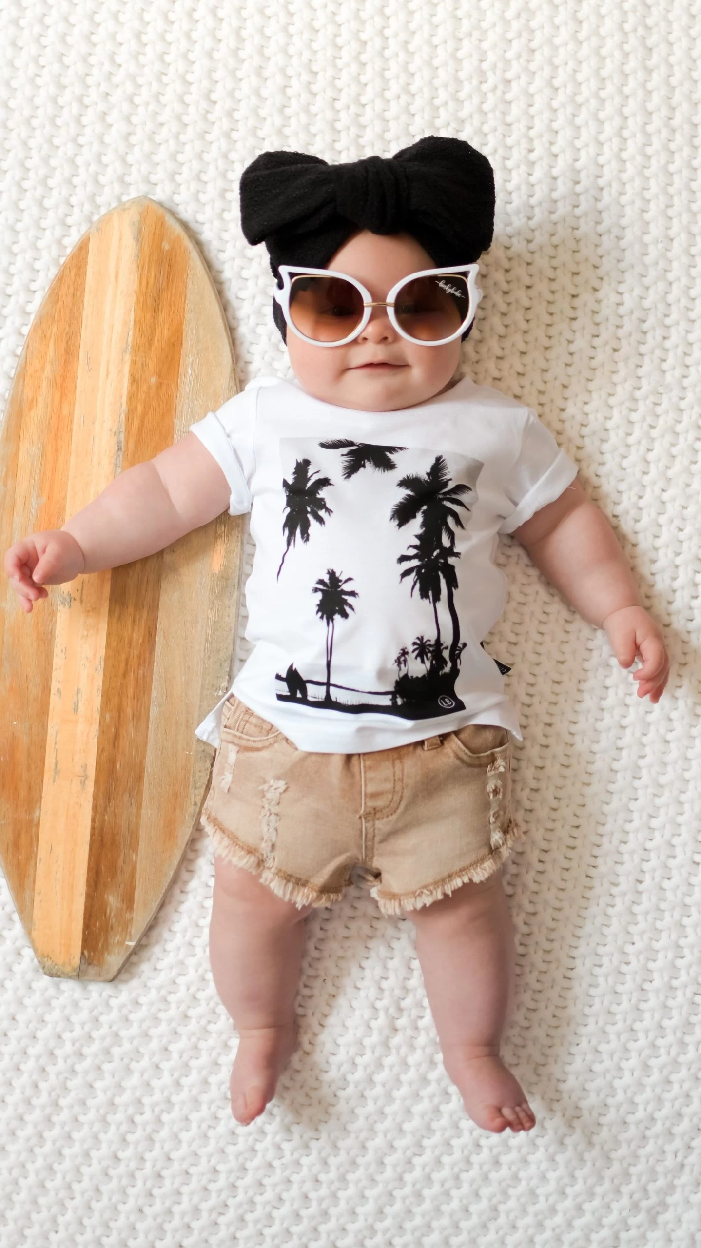 LB Cut Off Denim Shorties - Camel - Image 2