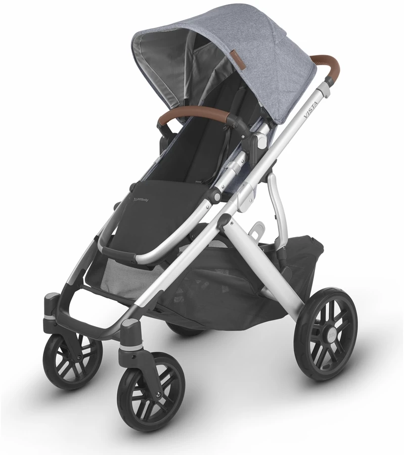 UPPAbaby VISTA V2 And MESA Max Travel System - Gregory Blue Melange/Anthony White Grey Marl - Image 2