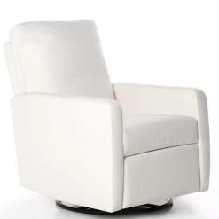 DREW – RECLINER SWIVEL NURSERY GLIDER - HIGH PERFORMANCE IVORY