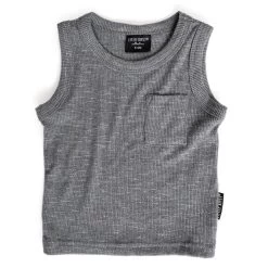 LB Ribbed Tank - Charcoal