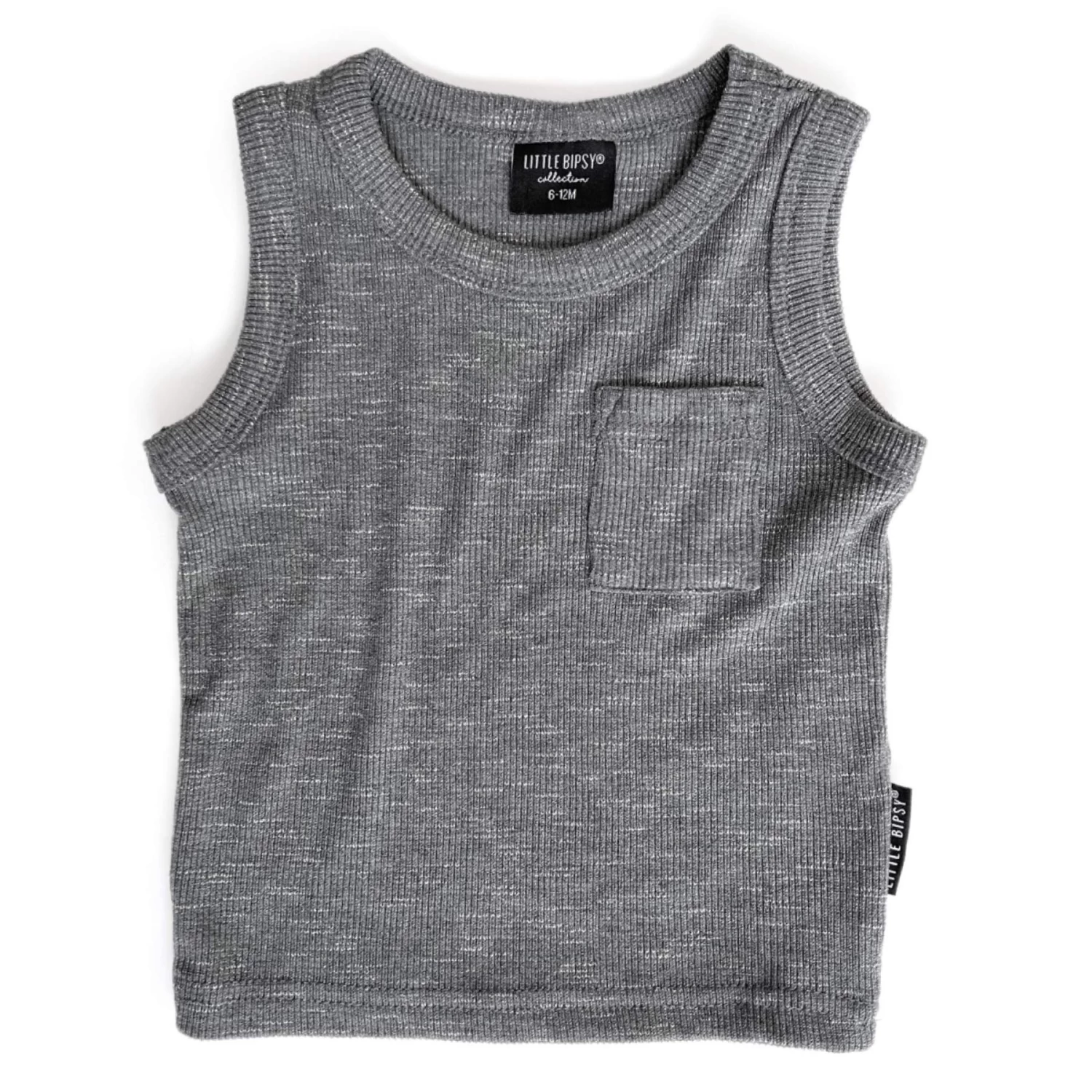 LB Ribbed Tank - Charcoal