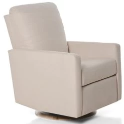 DREW – RECLINER SWIVEL NURSERY GLIDER - HIGH PERFORMANCE ECRU