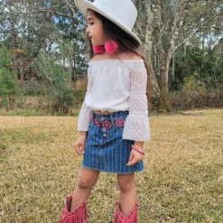 Savanna Off-the-Shoulder Dot Top - White