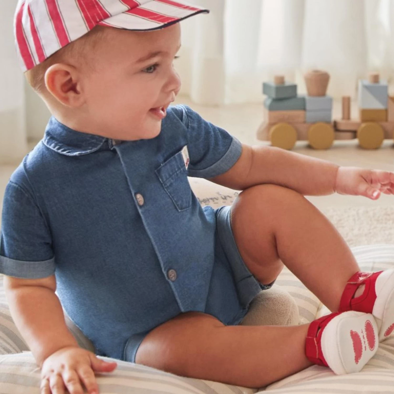 Denim Romper Sustainable Cotton