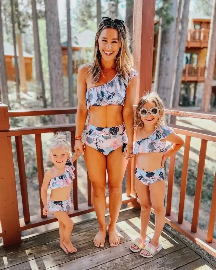 Meilani Two Piece Swimsuit - Tropical Pastels - Image 2