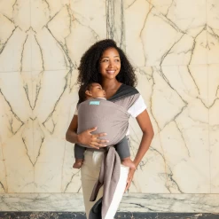 MOBY REVERSIBLE WRAP BABY CARRIER - TAUPE/CHARCOAL