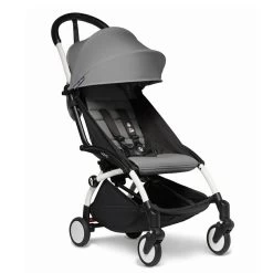 NEW! Babyzen YOYO2 Ultra Compact 6+ Stroller - Grey/ W White