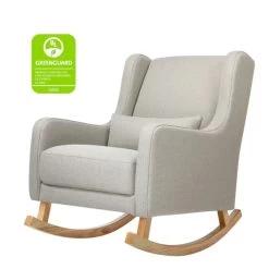 Babyletto Kai Rocker In Eco-Performance Fabric - Performance Grey Eco-Twill With Light Legs