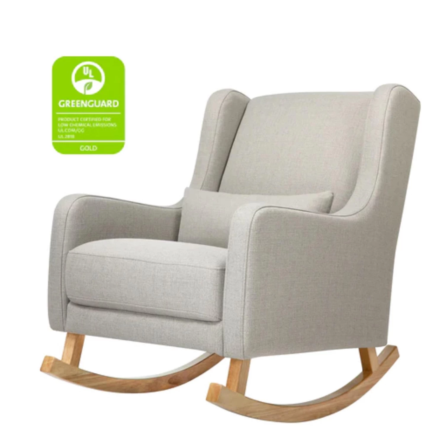 Babyletto Kai Rocker In Eco-Performance Fabric - Performance Grey Eco-Twill With Light Legs