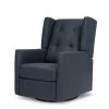 Austen Swivel Glider In Eco-Performance Fabric - Performance Navy Eco-Twill