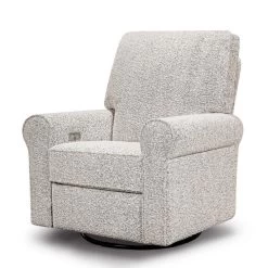 Monroe Pillowback Power Recliner In Boucle - Black White Boucle