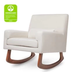 Babyletto Sleepytime Rocker In Eco-Performance Fabric - Performance Cream Eco-Weave With Dark Legs