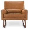 Babyletto Sleepytime Rocker In Vegan Leather - Vegan Tan Leather With Walnut Legs