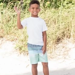 Coastal Stripe Swim Trunks