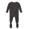 KicKee Pants Classic Ruffle Footie With Zipper - Midnight