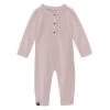 KicKee Pants Knitted Henley Romper - Baby Rose