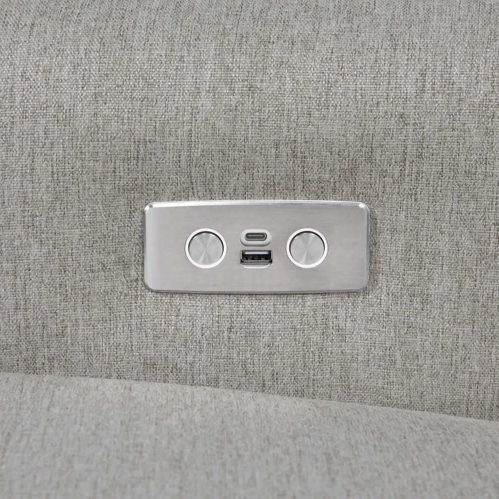 Linden Electronic Recliner And Swivel Glider In Eco-Performance Fabric - Performance Grey Eco-Weave - Image 5