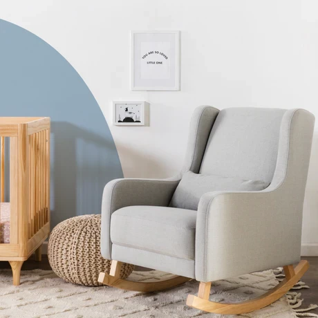 Babyletto Kai Rocker In Eco-Performance Fabric - Performance Grey Eco-Twill With Light Legs - Image 2