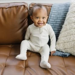 Vanilla Organic Cotton Ribbed Zipper