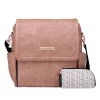 BOXY BACKPACK IN DUSTY ROSE MATTE LEATHERETTE