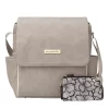 BOXY BACKPACK IN GREY MATTE LEATHERETTE