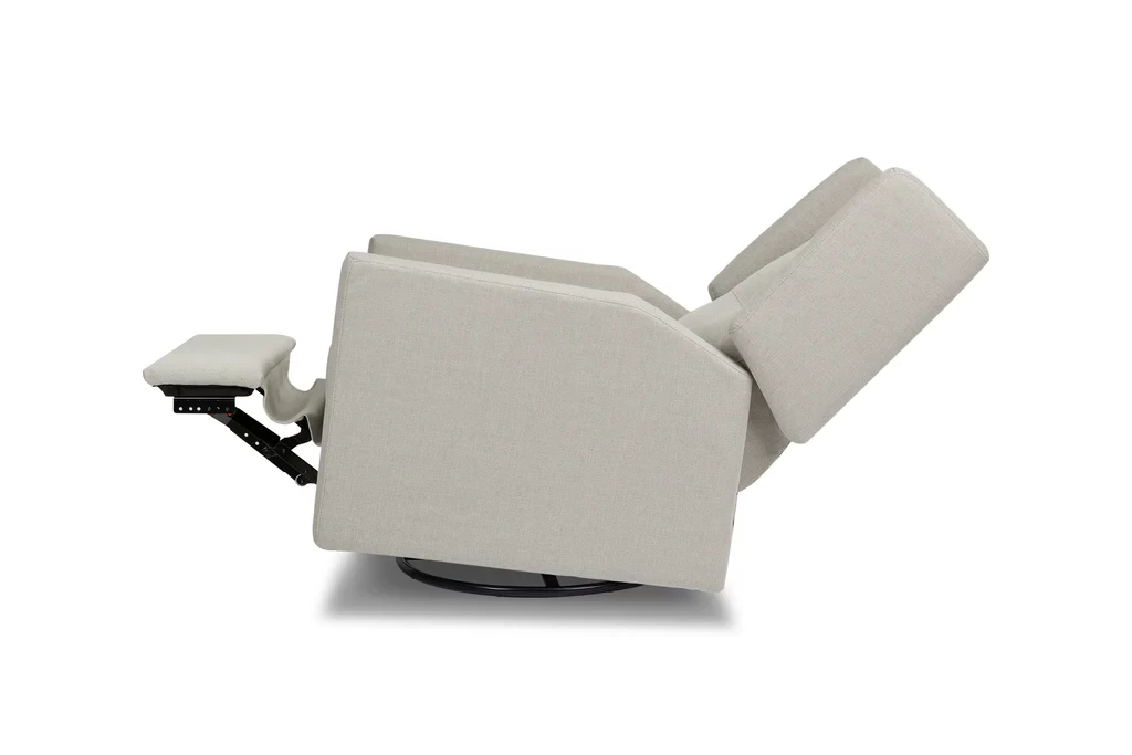 Austen Swivel Glider In Eco-Performance Fabric - Performance Grey Eco-Twill - Image 2