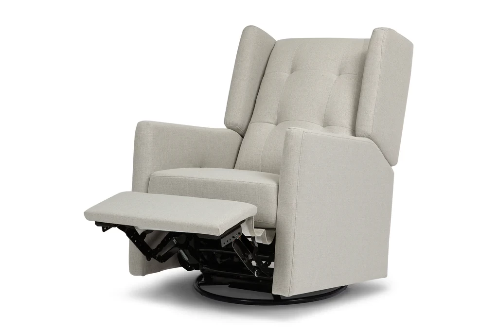 Austen Swivel Glider In Eco-Performance Fabric - Performance Grey Eco-Twill - Image 3