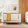 Babyletto Scoot 3-in-1 Convertible Crib With Toddler Bed Conversion Kit - White/Natural Walnut
