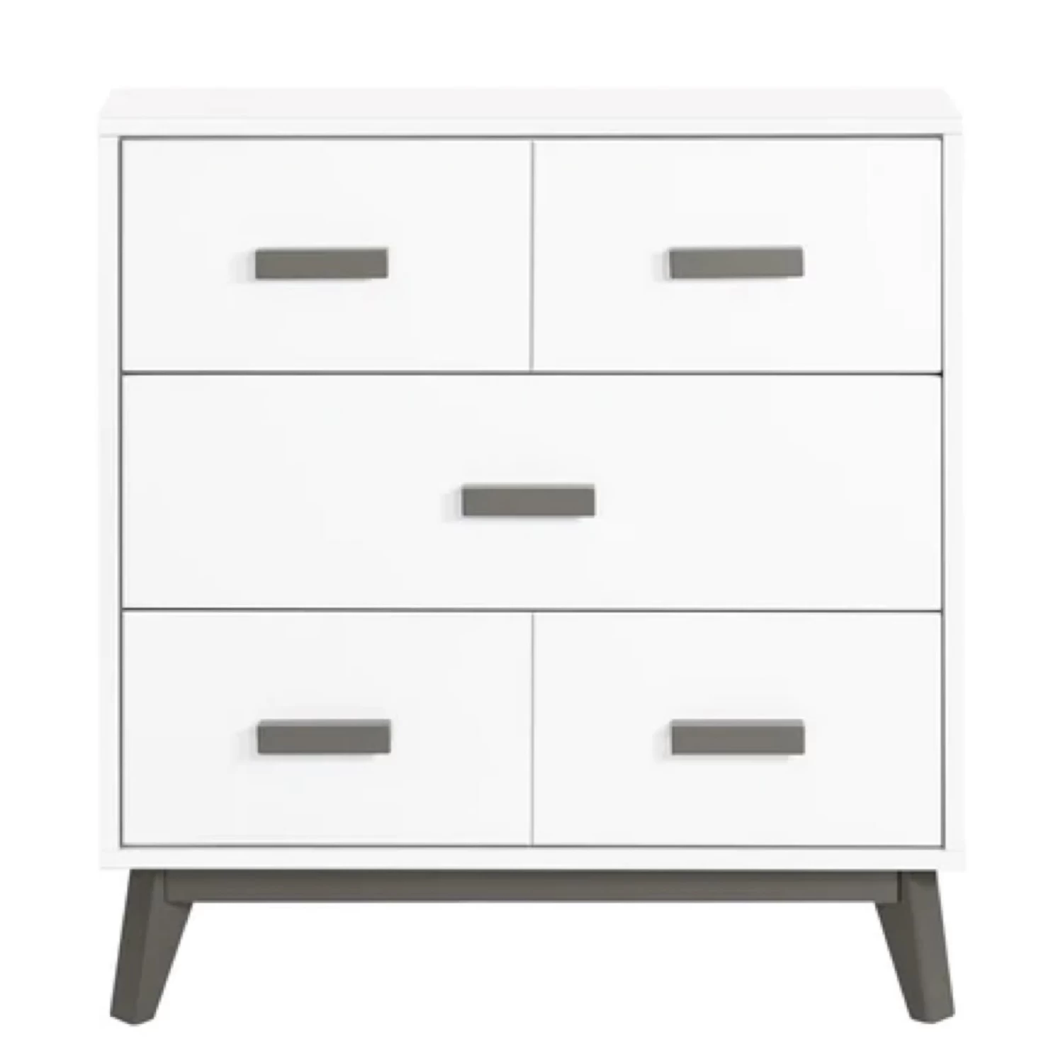 Babyletto Scoot 3-Drawer Changer Dresser With Removable Changing Tray - White/Slate