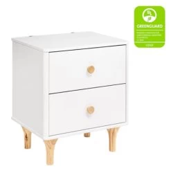 Babyletto Lolly Nightstand With USB Port - White / Natural