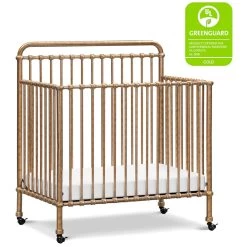 Winston 4-in-1 Convertible Mini Crib - Vintage Gold