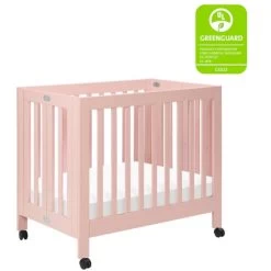 Babyletto Origami Mini Crib - Petal Pink