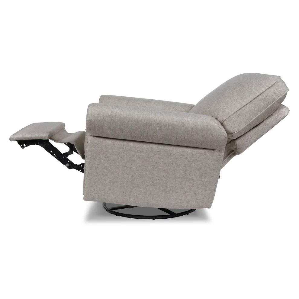 Linden Electronic Recliner And Swivel Glider In Eco-Performance Fabric - Performance Grey Eco-Weave - Image 3