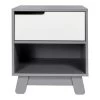 Babyletto Hudson Nightstand With USB Port - Grey / White