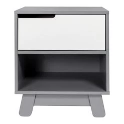 Babyletto Hudson Nightstand With USB Port - Grey / White