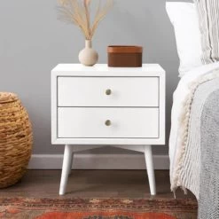 Babyletto Palma Assembled Nightstand With USB Port - White