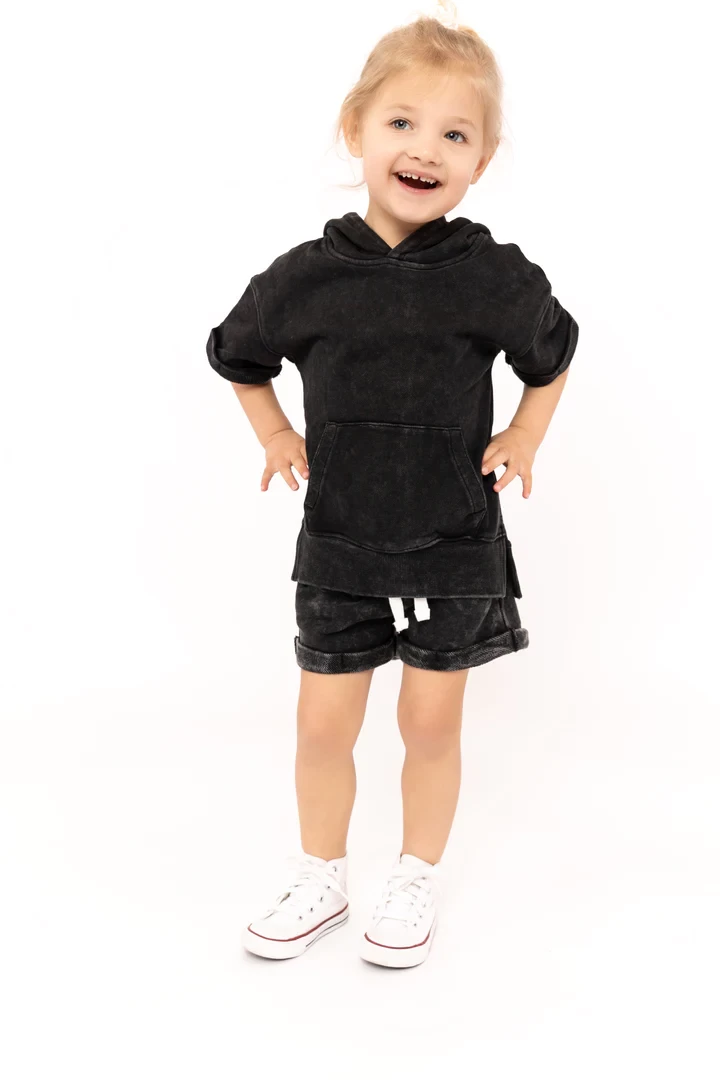 LB Acid Wash Shorts - Black - Image 4