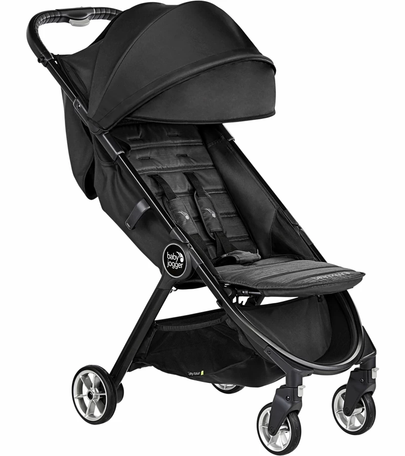 Baby Jogger City Tour 2 Ultra-Compact Travel Stroller + Belly Bar Bundle - Jet - Image 4