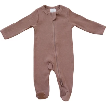 Plum Organic Cotton Ribbed Zipper - Image 3