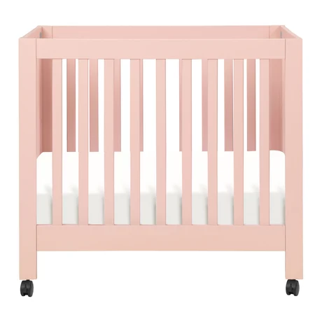 Babyletto Origami Mini Crib - Petal Pink - Image 2