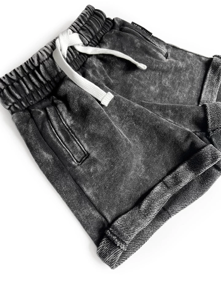 LB Acid Wash Shorts - Black - Image 5