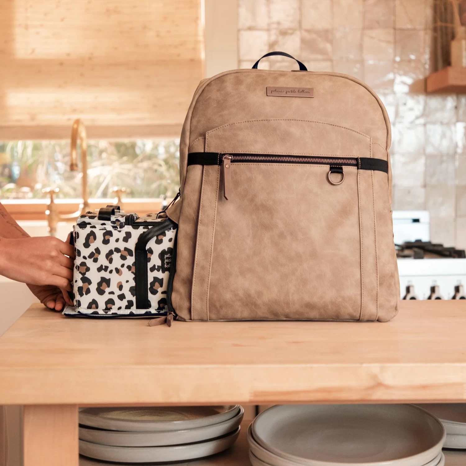 2-IN-1 PROVISIONS BREAST PUMP & DIAPER BAG BACKPACK IN BRIOCHE - Image 5