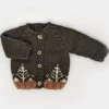 Forest Loden Cardigan Sweater
