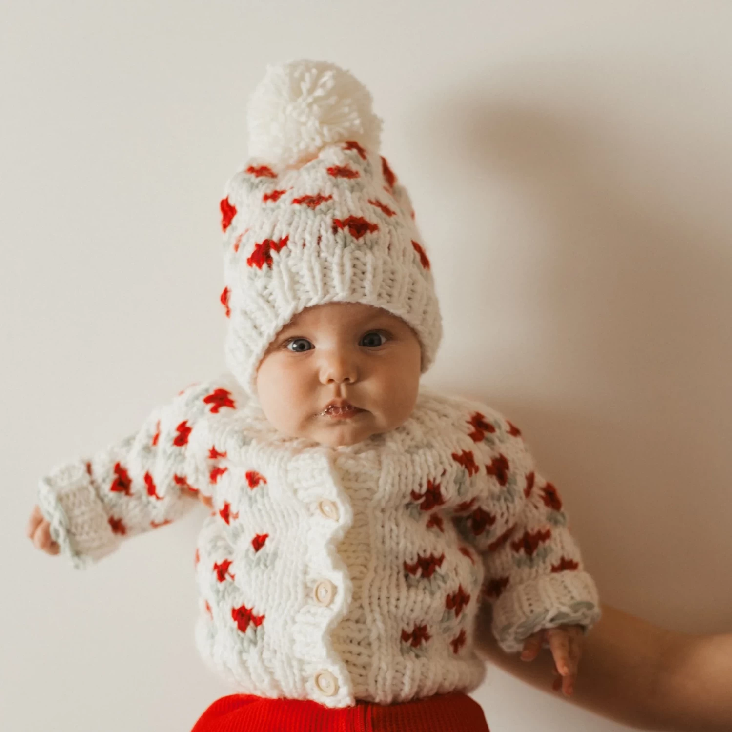 Bitty Blooms Holiday Beanie Hat - Image 2