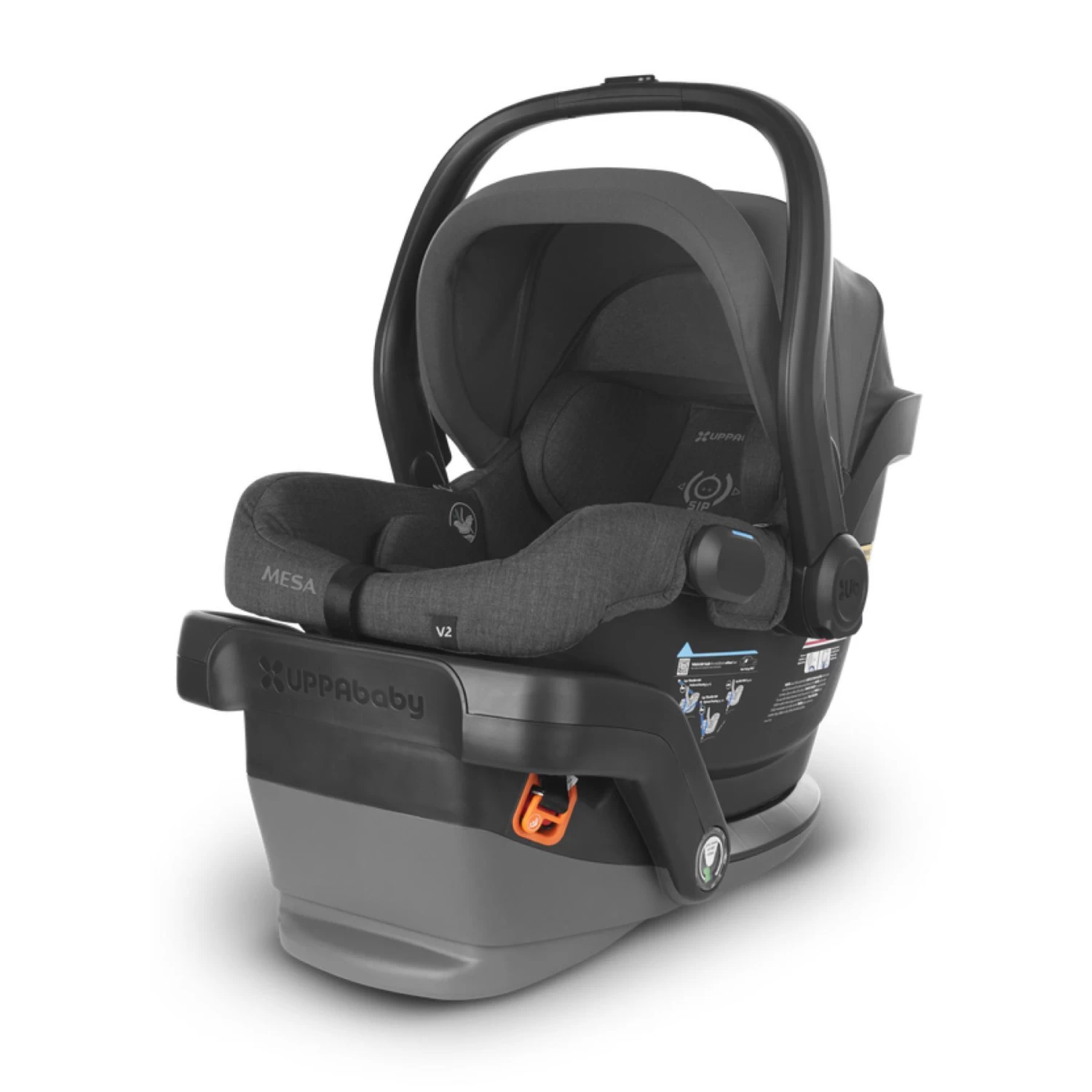 UppaBaby Mesa V2 Car Seat + Base - Greyson Charcoal Melange