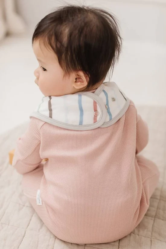 Waffle Footie Romper - Rose Smoke - Image 4