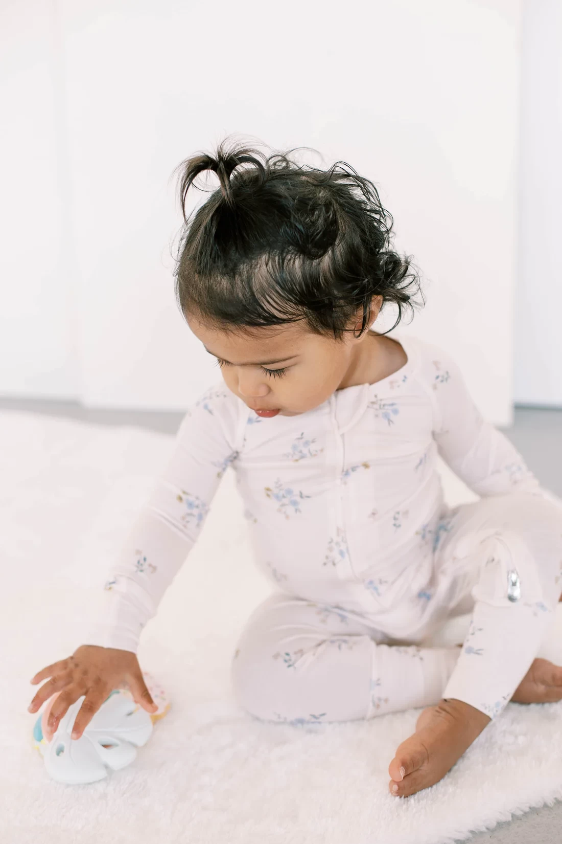 Footie Romper - Ditsy Floral - Image 3